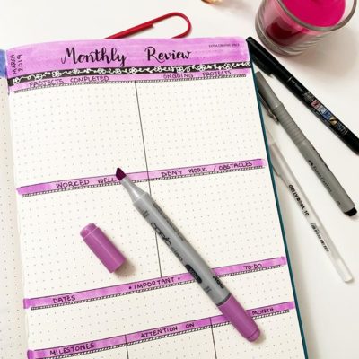 Monthly review page